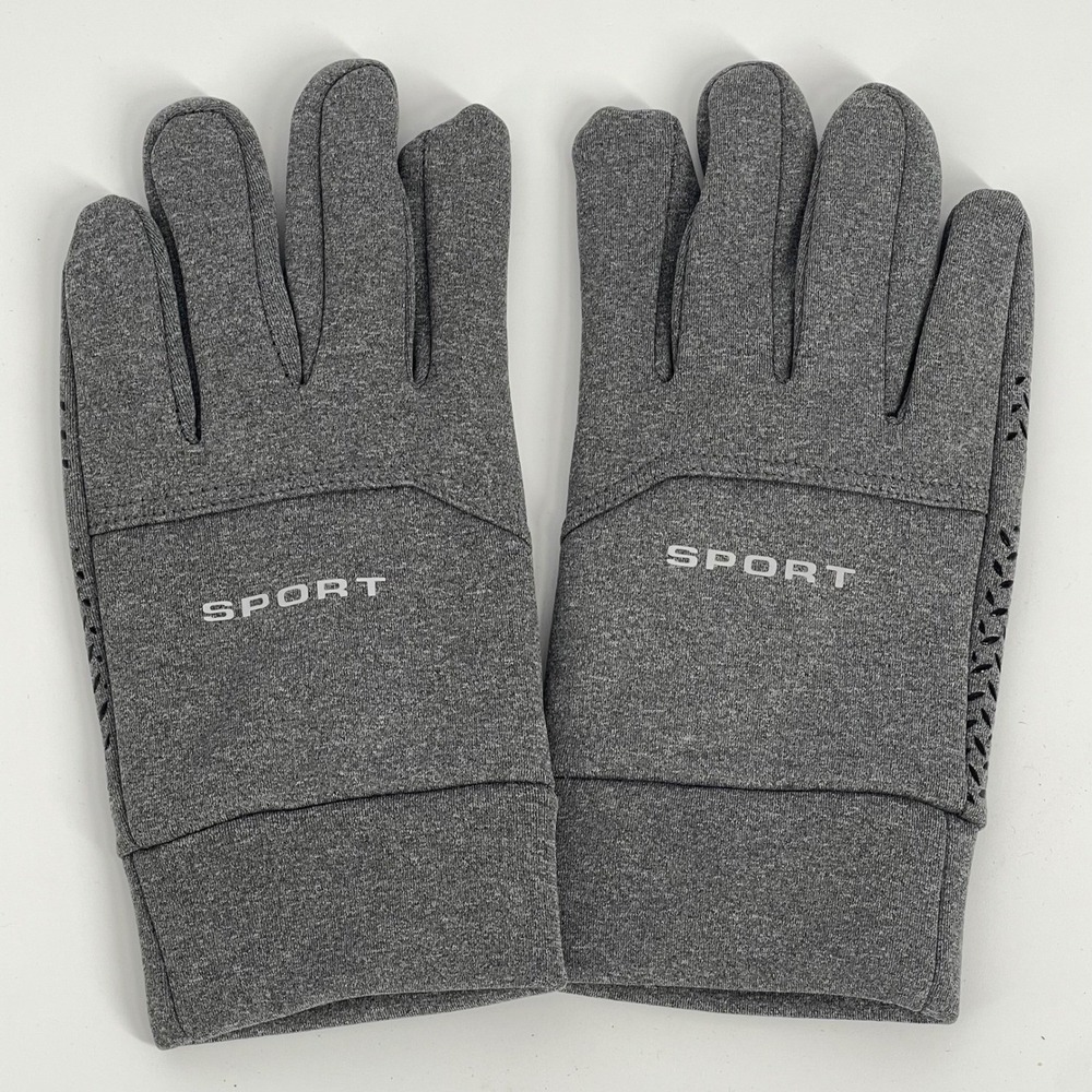 Gray Touchscreen Sport Gloves Non-Slip Grip Running Cycling Winter Unisex